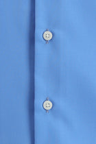 Koyu Mavi  Uzun Kol Slim Fit Dar Kesim Klasik Non Iron Saten Pamuk Gömlek