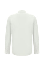 Beyaz Uzun Kol Slim Fit Dar Kesim Klasik Non Iron Saten Pamuk Gömlek