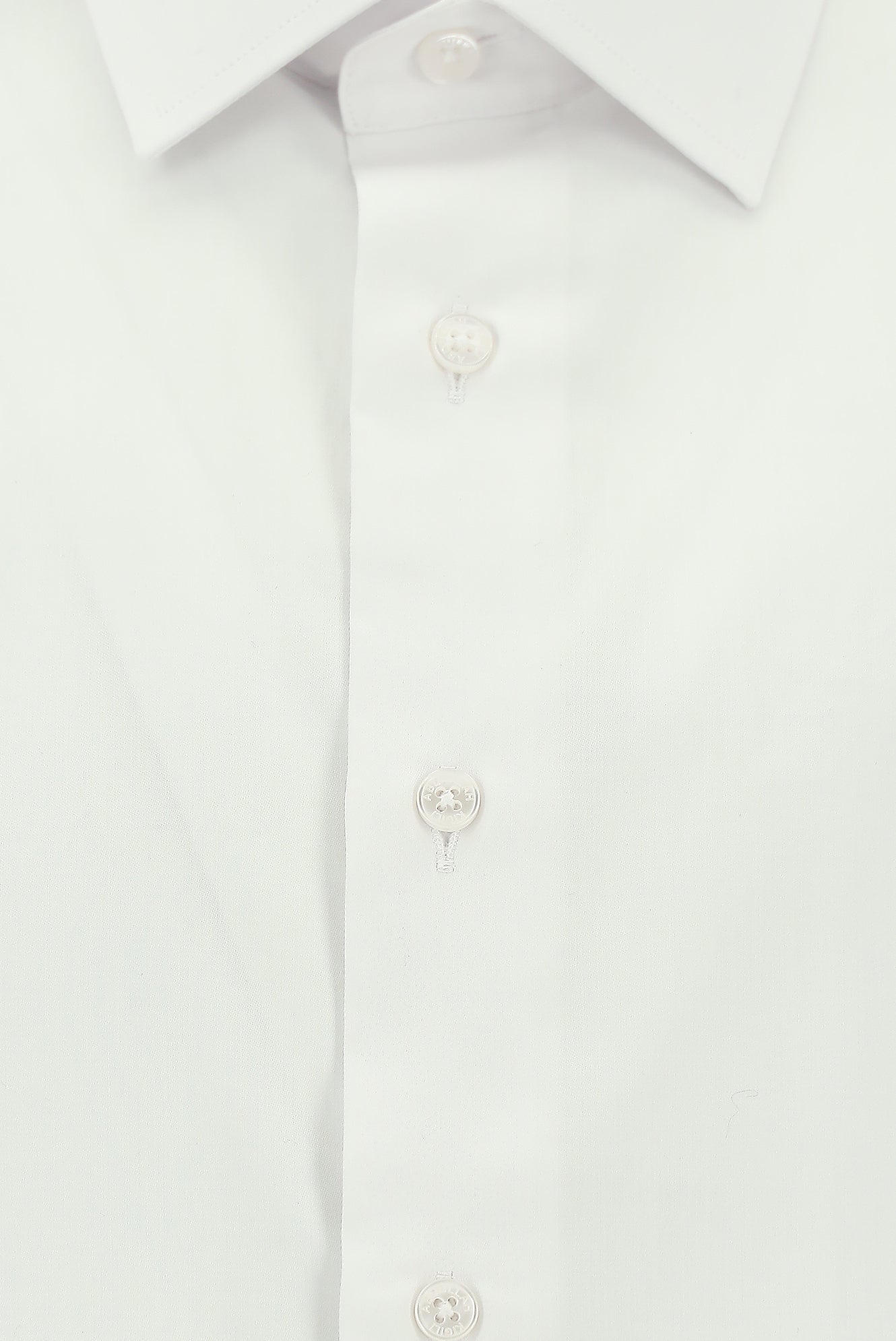 Beyaz Uzun Kol Slim Fit Dar Kesim Klasik Non Iron Saten Pamuk Gömlek