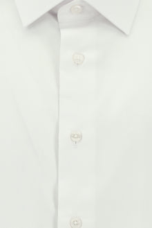 Beyaz Uzun Kol Slim Fit Dar Kesim Klasik Non Iron Saten Pamuk Gömlek