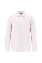 Toz Pembe Uzun Kol Slim Fit Dar Kesim Klasik Non Iron Saten Pamuk Gömlek