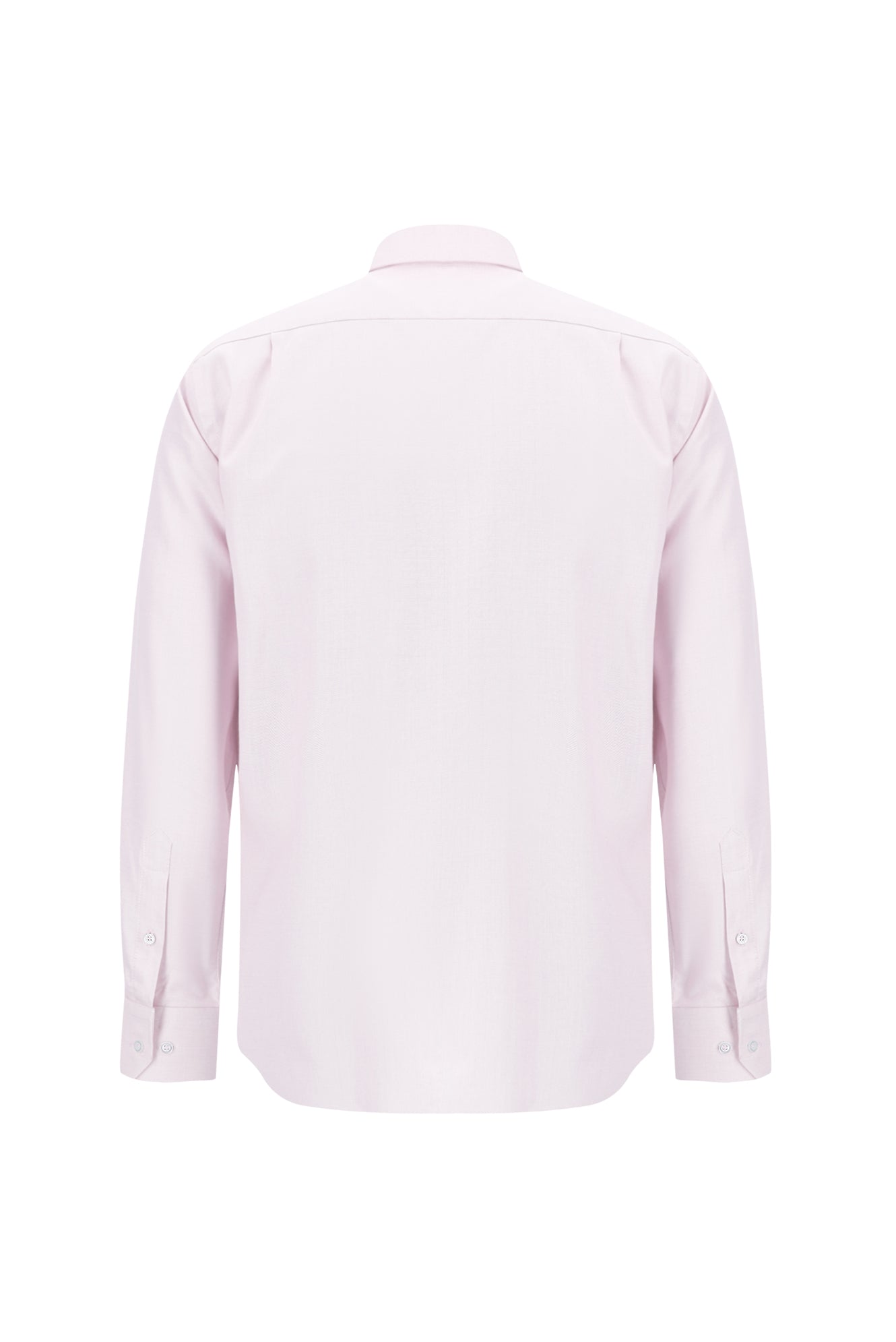 Toz Pembe Uzun Kol Slim Fit Dar Kesim Klasik Non Iron Saten Pamuk Gömlek