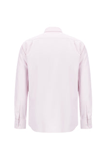 Toz Pembe Uzun Kol Slim Fit Dar Kesim Klasik Non Iron Saten Pamuk Gömlek