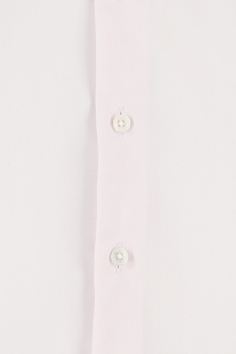 Toz Pembe Uzun Kol Slim Fit Dar Kesim Klasik Non Iron Saten Pamuk Gömlek