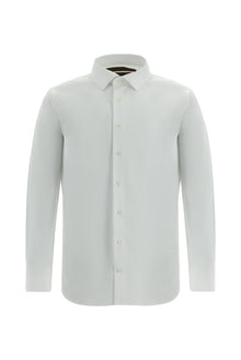 Beyaz Uzun Kol Slim Fit Dar Kesim Klasik Non Iron Saten Pamuk Gömlek