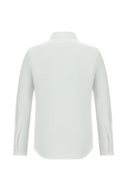 Beyaz Uzun Kol Slim Fit Dar Kesim Klasik Non Iron Saten Pamuk Gömlek