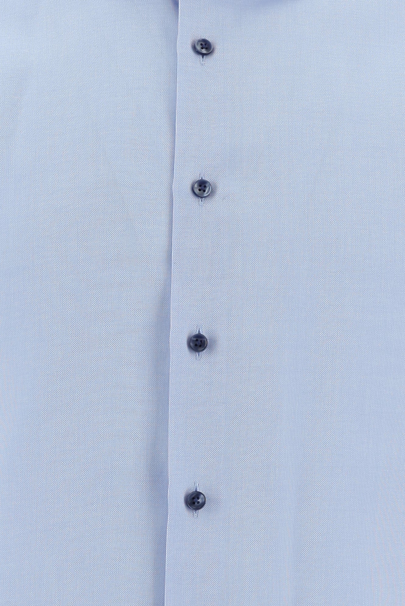 Mavi Uzun Kol Slim Fit Dar Kesim Non Iron Oxford Klasik Pamuk Gömlek