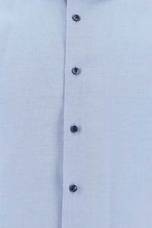 Mavi Uzun Kol Slim Fit Dar Kesim Non Iron Oxford Klasik Pamuk Gömlek