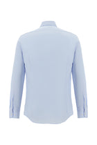 Açık Mavi Uzun Kol Slim Fit Dar Kesim Non Iron Oxford Pamuk Gömlek