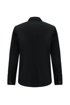 Siyah Uzun Kol Slim Fit Dar Kesim Non Iron Klasik Saten Pamuk Gömlek