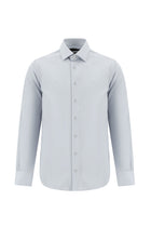Orta Gri Uzun Kol Slim Fit Dar Kesim Non Iron Klasik Saten Pamuk Gömlek