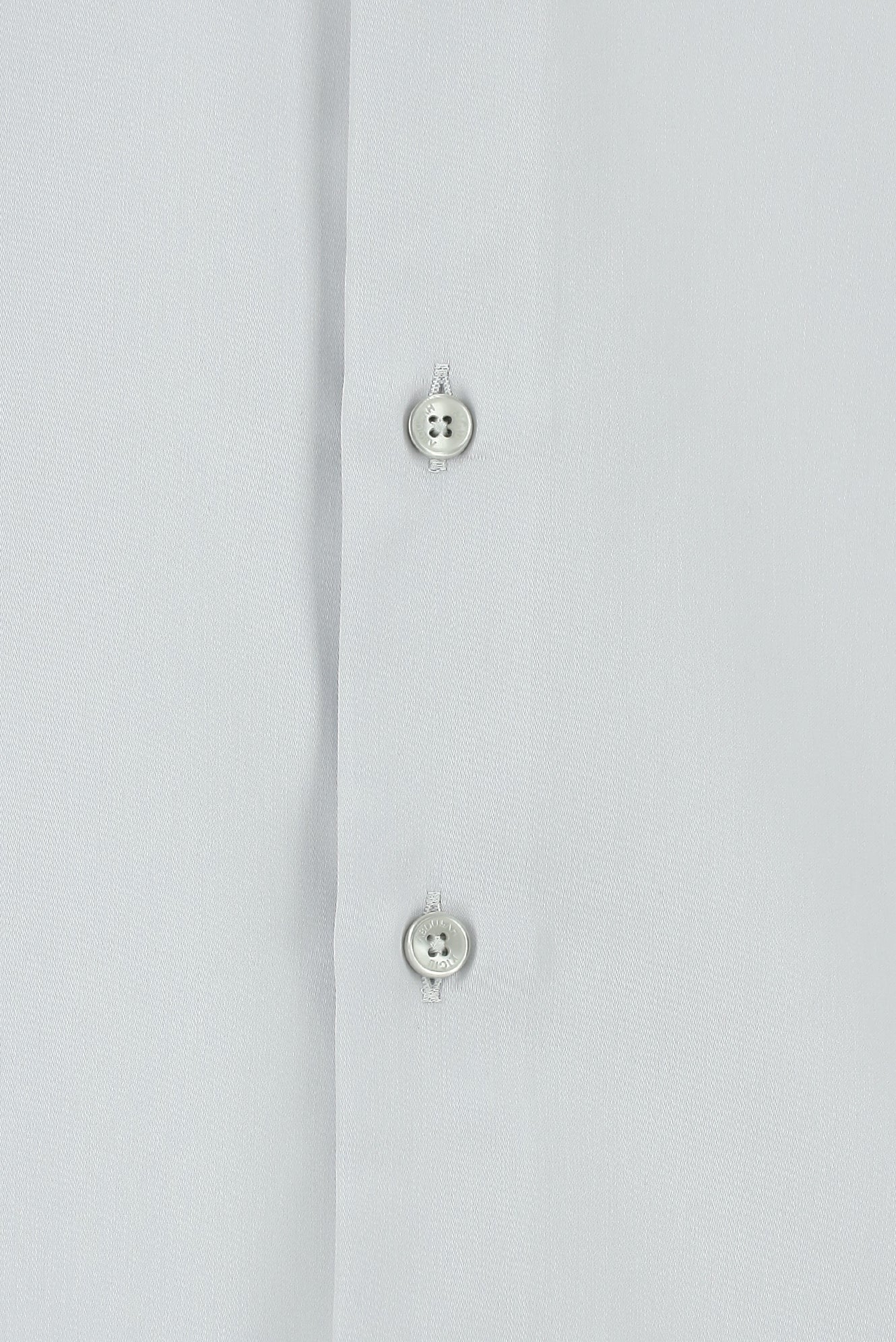 Orta Gri Uzun Kol Slim Fit Dar Kesim Non Iron Klasik Saten Pamuk Gömlek