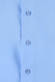 Aqua Mavisi Uzun Kol Slim Fit Dar Kesim Non Iron Klasik Saten Pamuk Gömlek