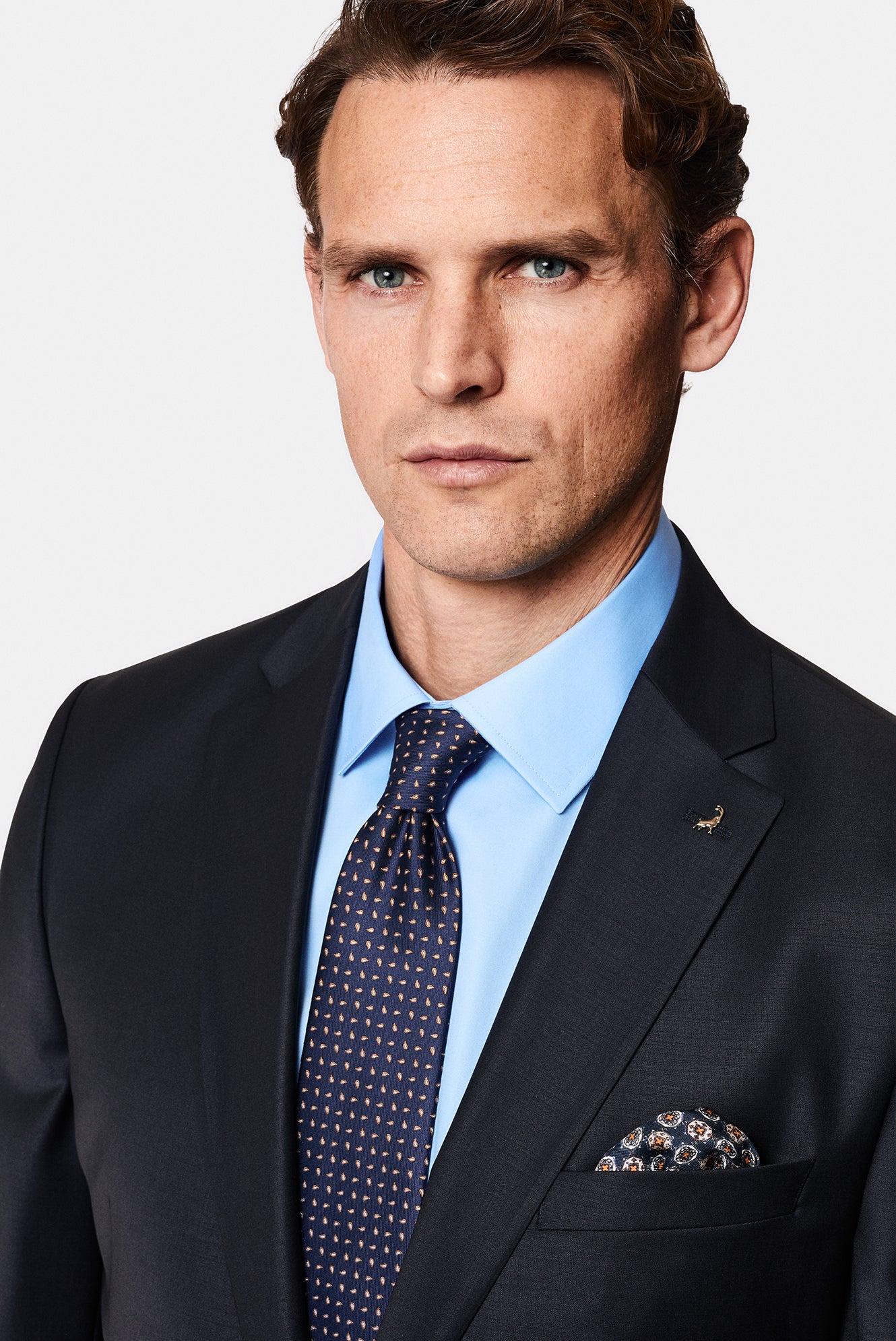 Aqua Mavisi Uzun Kol Slim Fit Dar Kesim Non Iron Klasik Saten Pamuk Gömlek