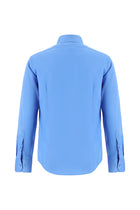 Koyu Mavi  Uzun Kol Slim Fit Dar Kesim Non Iron Klasik Saten Pamuk Gömlek-Abdullah Ki??l?