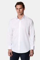 Beyaz Uzun Kol Slim Fit Dar Kesim Non Iron Klasik Saten Pamuk Gömlek