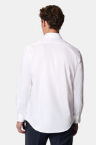 Beyaz Uzun Kol Slim Fit Dar Kesim Non Iron Klasik Saten Pamuk Gömlek