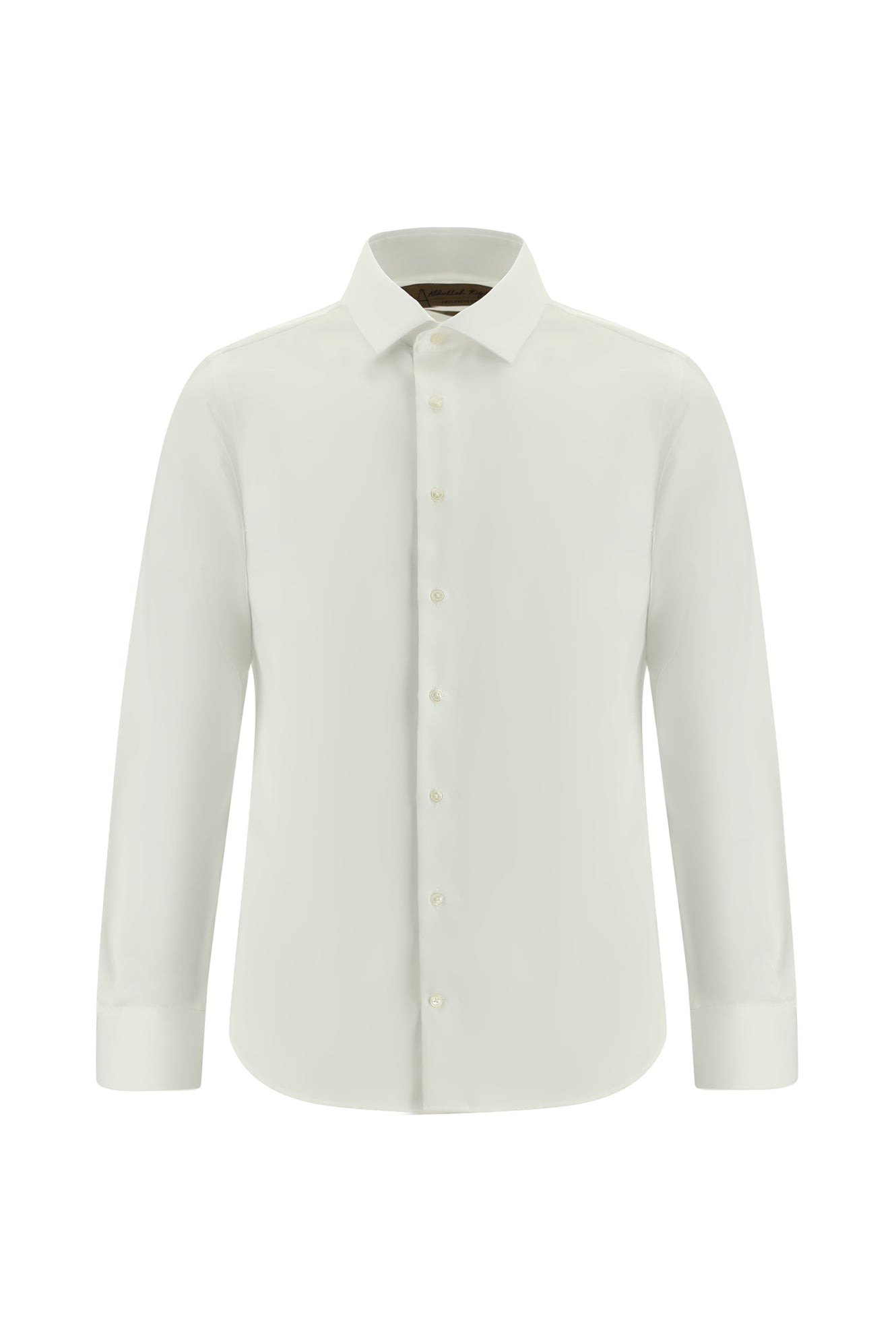 Beyaz Uzun Kol Slim Fit Dar Kesim Non Iron Klasik Saten Pamuk Gömlek