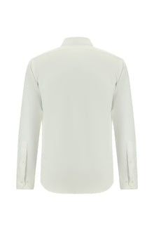 Beyaz Uzun Kol Slim Fit Dar Kesim Non Iron Klasik Saten Pamuk Gömlek-Abdullah Ki??l?