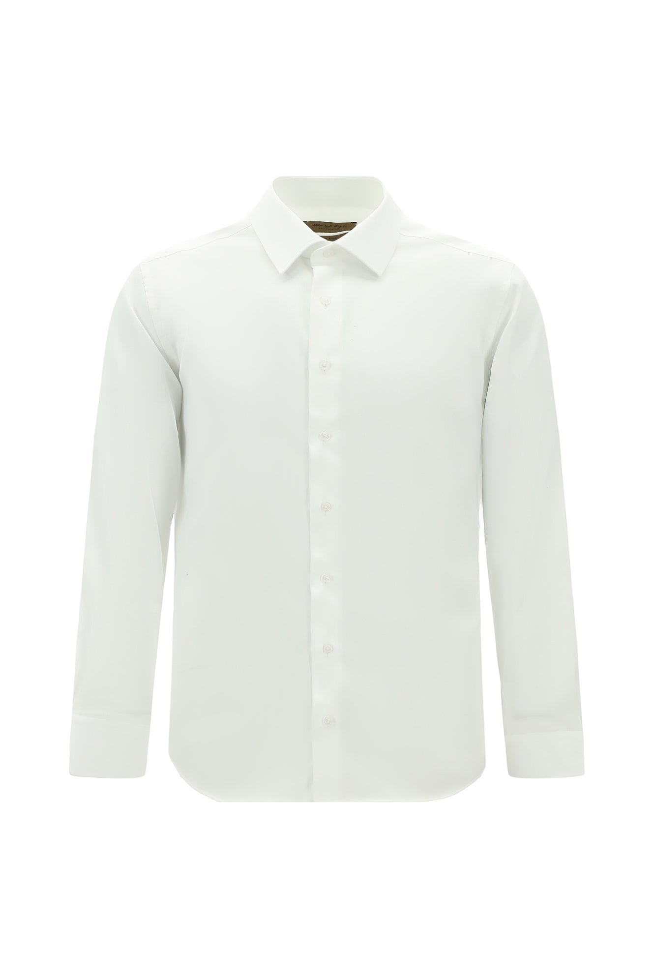 Beyaz Uzun Kol Slim Fit Dar Kesim Non Iron Klasik Pamuk Gömlek