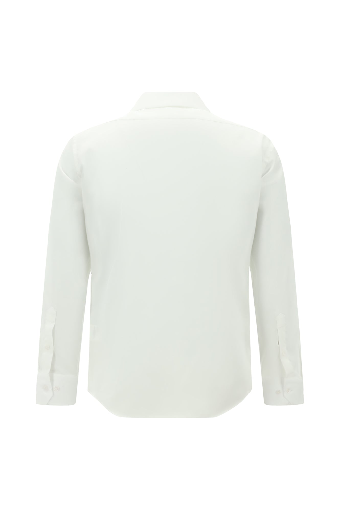 Beyaz Uzun Kol Slim Fit Dar Kesim Non Iron Klasik Pamuk Gömlek