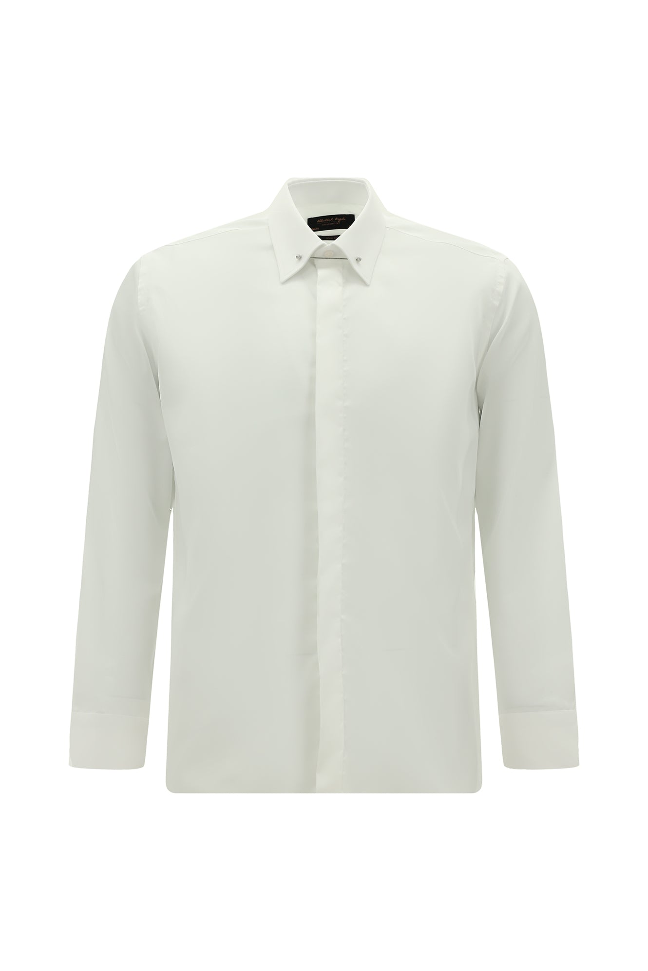 Beyaz Uzun Kol Slim Fit Dar Kesim Klasik Non Iron Saten Pamuk Gömlek