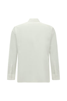 Beyaz Uzun Kol Slim Fit Dar Kesim Klasik Non Iron Saten Pamuk Gömlek