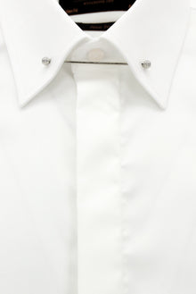 Beyaz Uzun Kol Slim Fit Dar Kesim Klasik Non Iron Saten Pamuk Gömlek