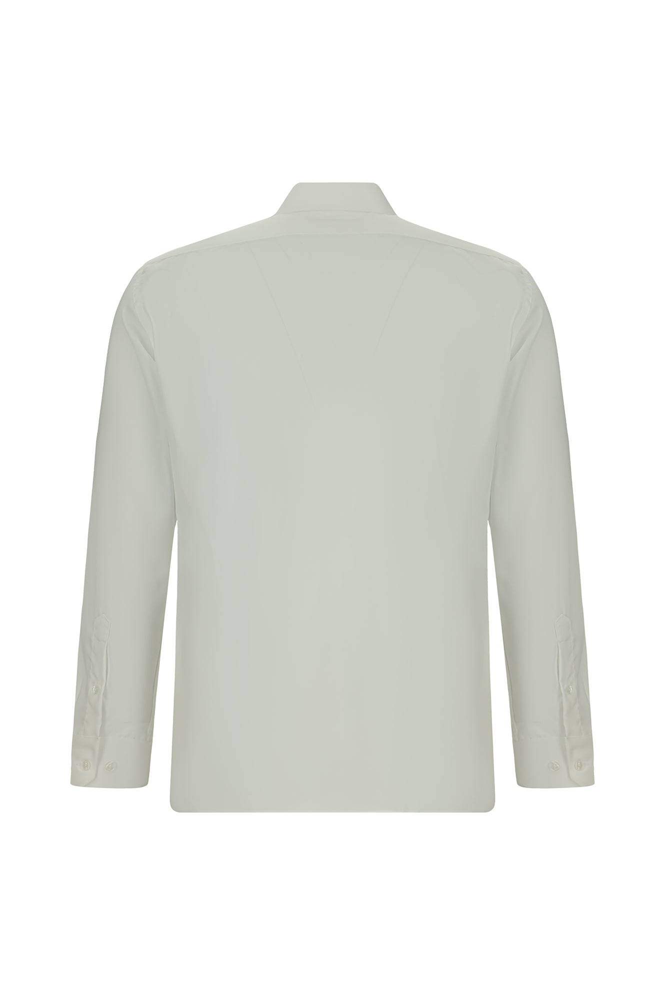 Beyaz Uzun Kol Slim Fit Dar Kesim Pamuk Klasik Non Iron Gömlek