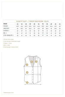 Koyu Antrasit Slim Fit Dar Kesim Yünlü Çizgili Kruvaze Klasik Yelek