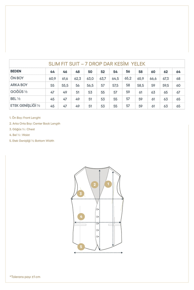 Koyu Antrasit Slim Fit Dar Kesim Yünlü Çizgili Kruvaze Klasik Yelek