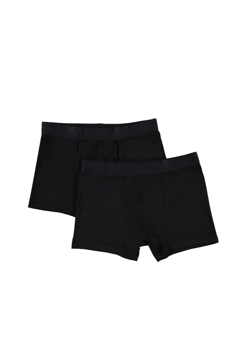 Siyah 2'li Büyük Beden Bambu Boxer Seti
