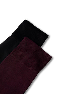 Açık Bordo 2'li Düz Likralı Esnek Bambu Karışımlı Çorap Seti