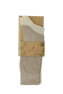 Açık Bej 2'li Bambu Karışımlı Çorap Seti