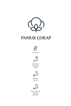 Lacivert Tekli Desenli Pamuklu Çorap