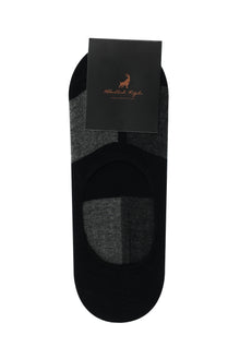 Siyah 2'li Desenli Pamuklu Loafer Çorap Seti