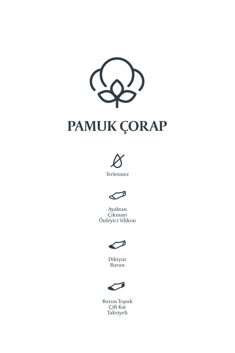 İndigo 2'li Pamuklu Loafer Çorap Seti