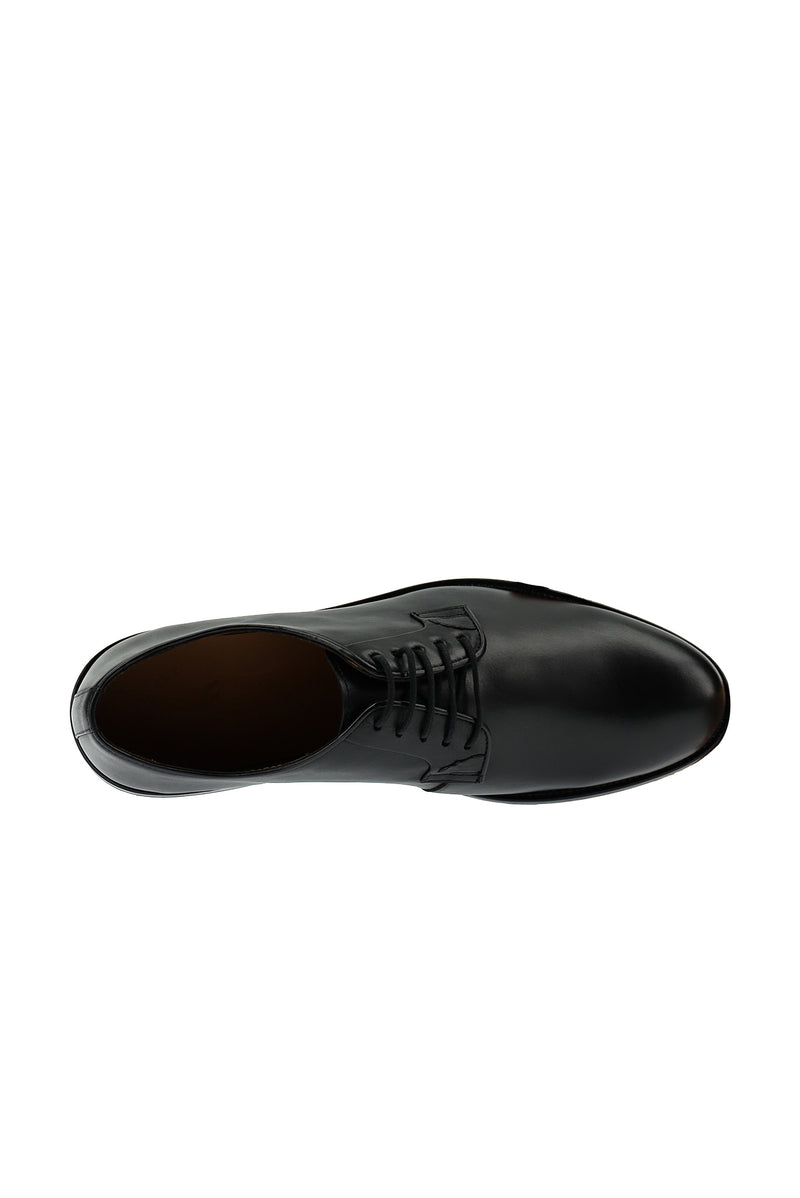 Siyah Klasik Kösele Deri Ayakkabı