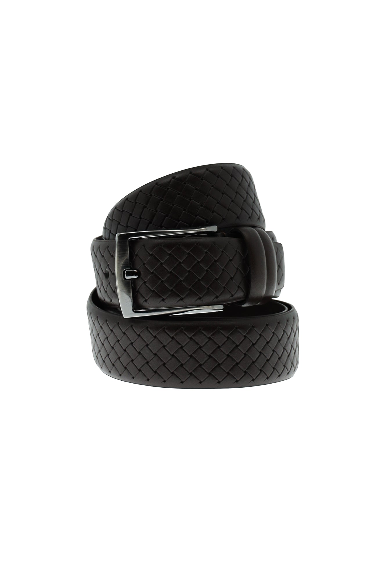 Koyu Kahve Desenli Spor Deri Kemer