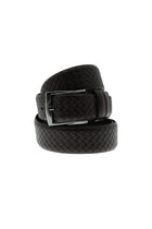 Koyu Kahve Desenli Spor Deri Kemer