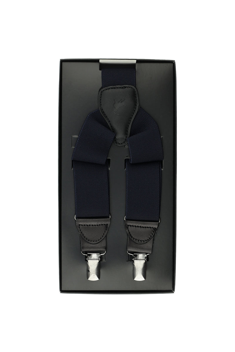 Lacivert Likralı Düz Pantolon Askısı