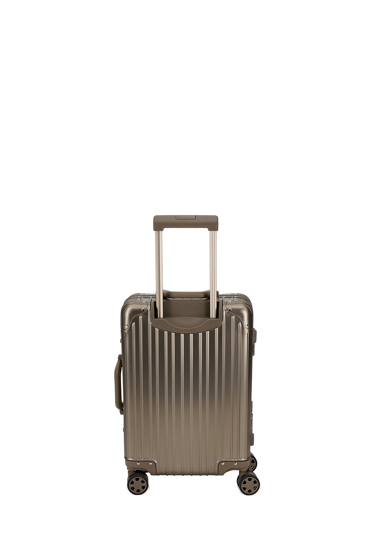 Orta Kahve Alüminyum Kabin Boy Valiz (Ölçü 56x 21 x 37 cm Ağırlık 3.9 Taşıma Kapasitesi 15 kg Hacim 35 )