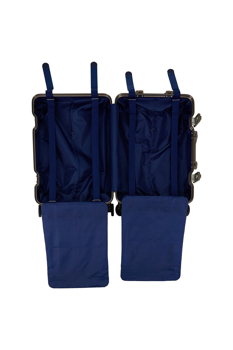 Orta Kahve Alüminyum Kabin Boy Valiz (Ölçü 56x 21 x 37 cm Ağırlık 3.9 Taşıma Kapasitesi 15 kg Hacim 35 )