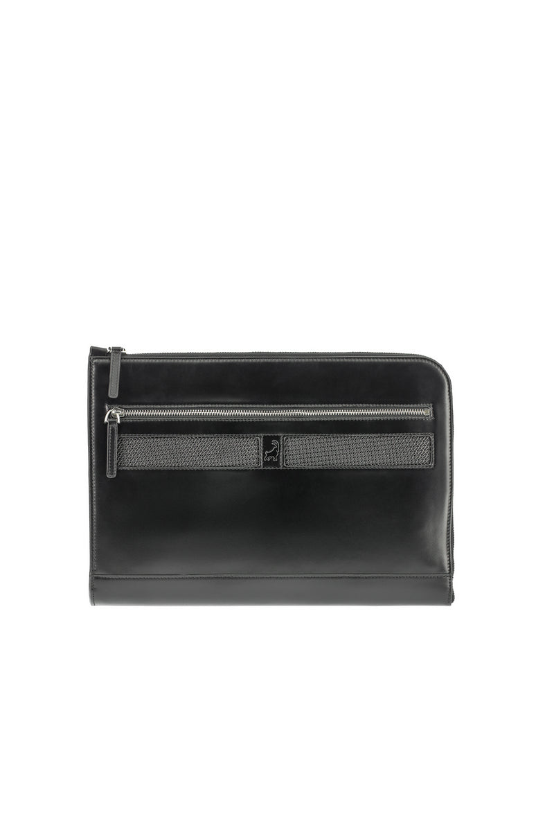Siyah Deri Clutch El Çantası