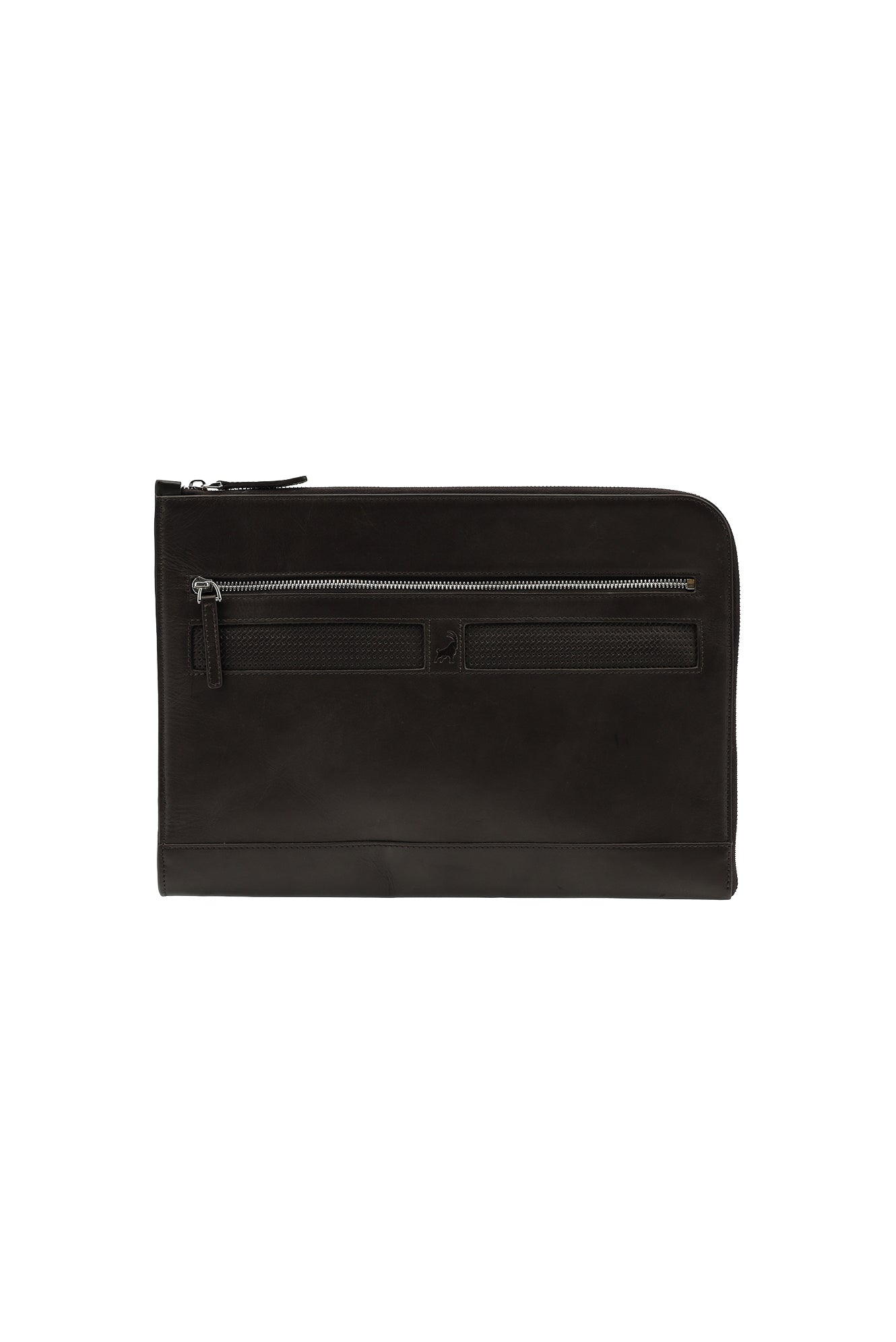 Orta Kahve Deri Clutch El Çantası