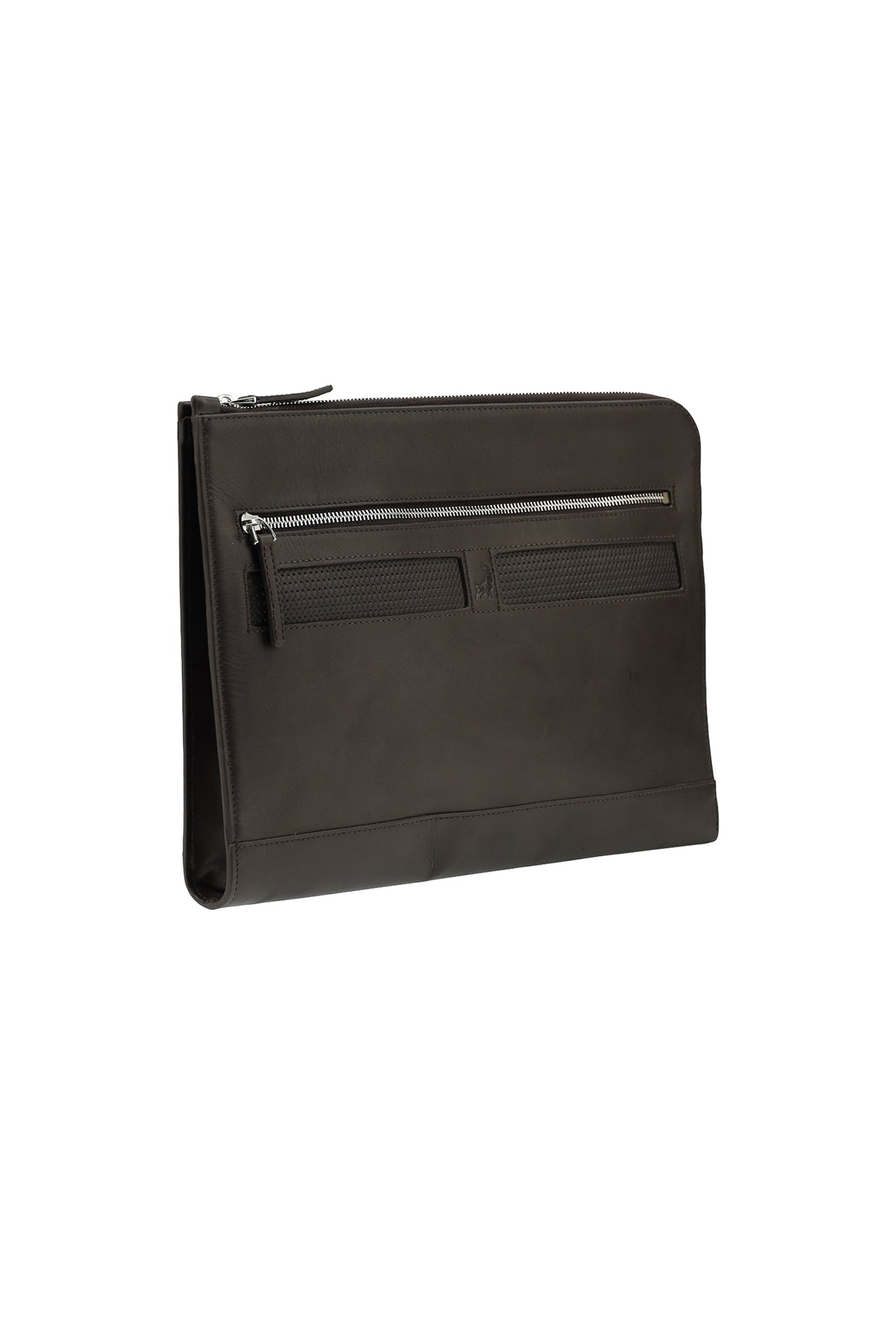 Orta Kahve Deri Clutch El Çantası