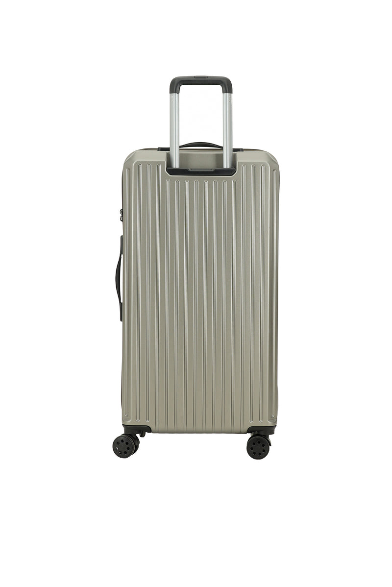 Orta Füme PP Sandık Model Çizgili Büyük Boy Valiz