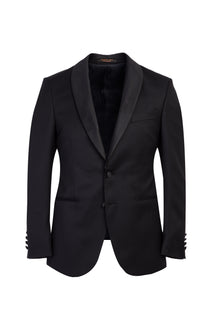 Siyah Slim Fit Dar Kesim Şal Yaka Smokin & Damatlık