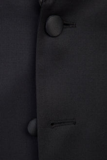 Siyah Slim Fit Dar Kesim Şal Yaka Smokin & Damatlık