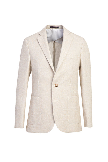 Krem 4 Drop Relaxed Fit Rahat Kesim Spor Desenli Ceket-Abdullah Ki??l?